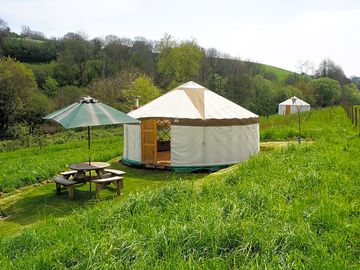 Yurt and family yurt, tucked into the hill (added by manager 14 apr 2015)