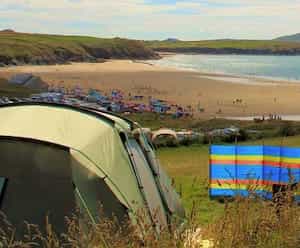Campsites by the beach