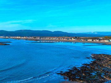 Sea view from the cliff from borth to ynyslas and aberdyfi