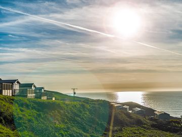 View from the top of the park over the cliffs and sea
