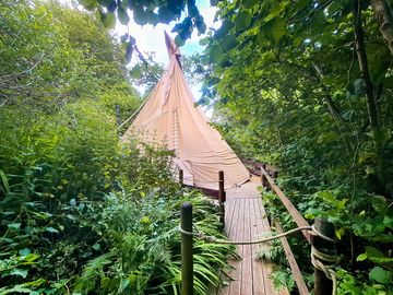 Exterior of the wildflower tipi