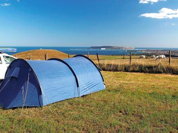 Non-electric grass and earth tent or trailer tent pitch
