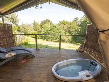Hot tub and view