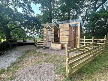 Campsite showers and sink area