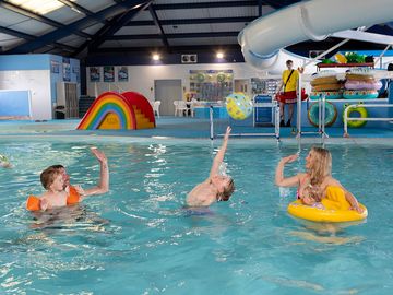 Indoor pool with slides