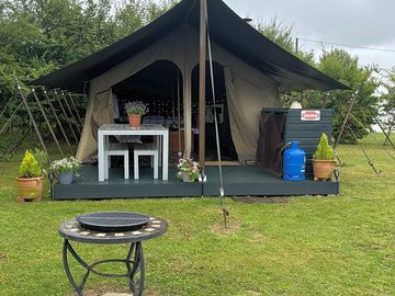 Safari tent exterior