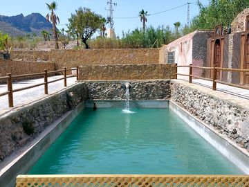 Natural pool of sulfur-medicinal waters