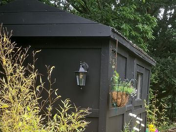 Exterior of shepherds hut