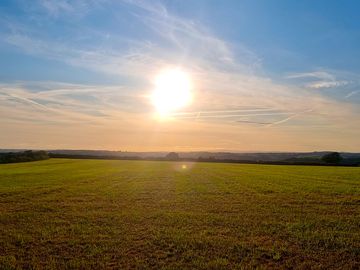 The pitches at sunset