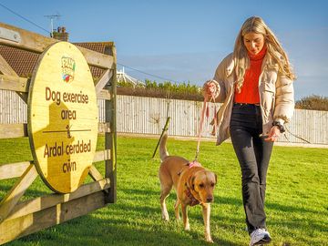 Dog exercise area at folly farm holiday park