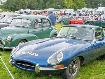 Vintage sports cars at pickering motor show