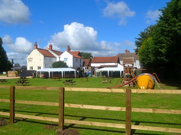 View of the pub from the site