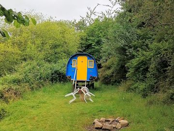 Open space around the caravan