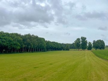 Spacious grass pitching area