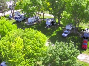 Park on the grass and enjoy