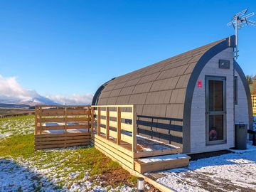 Pod exterior with decking