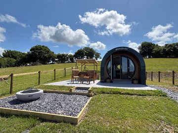 Enclosed garden, firepit and decking area