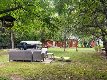 Alfresco seating and hammocks