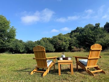 Outside the yurt