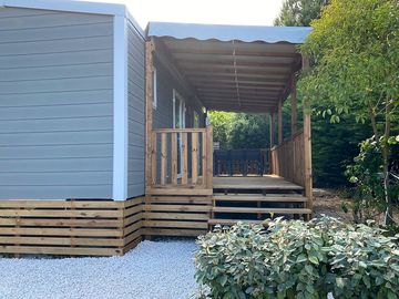 Static caravan exterior