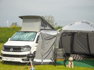 Campervan with awning