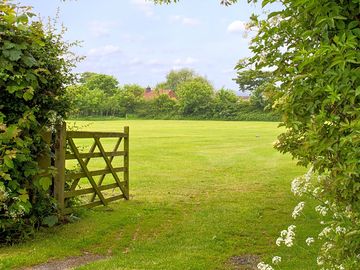 Well-maintained camping field