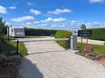 Sunnyside touring caravan park - main entrance barrier