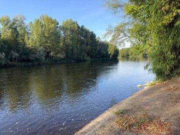 The dordogne, alongside the campsite