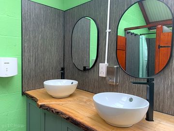 Modern toilets and showers