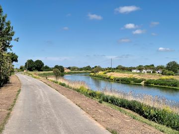 Beautiful witham river our pod and touring field are on the river bank
