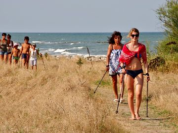 Walking on the beach