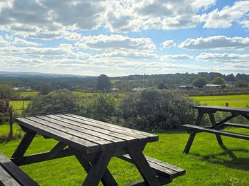 Beer garden with a view