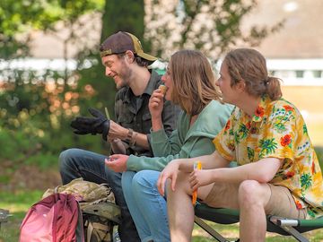 Young people socialising at ashurst