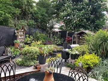 Central seating in the garden