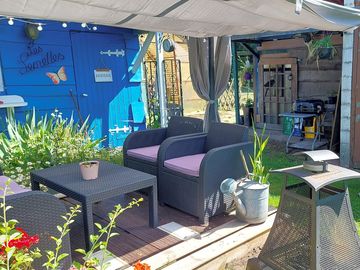 Terrasse pour campeur commun prés