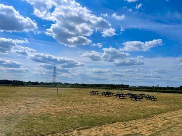 Grass pitches and picnic area