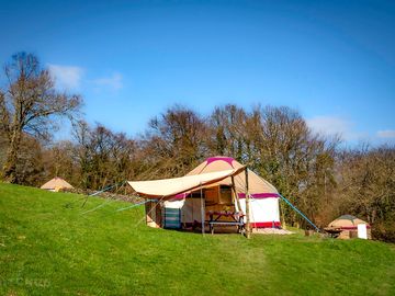 Front of yurt