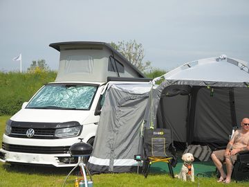 Campervan with awning