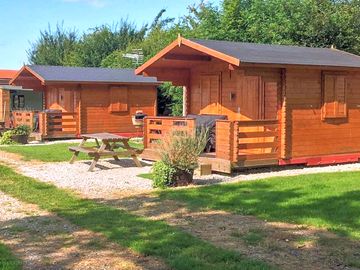 Outside of the cabins