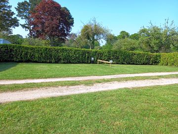 Spacious pitches marked out with hedges (added by manager 04 dec 2023)