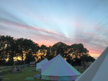 Bell tents at sunset (added by manager 15 jan 2016)