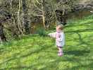 Walking along the river bank