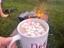 Hot chocolate by the fire