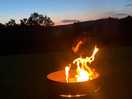 Fire pit and drinks