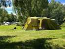 Large tent pitch with electric pitches behind