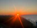 Beautiful sunset view from the tent