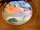 Sunrise from the warmth of the pod.