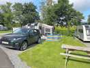 First camping experience in a lovely camp site with the sound of the running stream behind our pitch