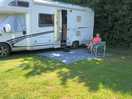 Motorhome on pitch.