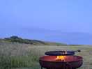 Fire pit at dusk